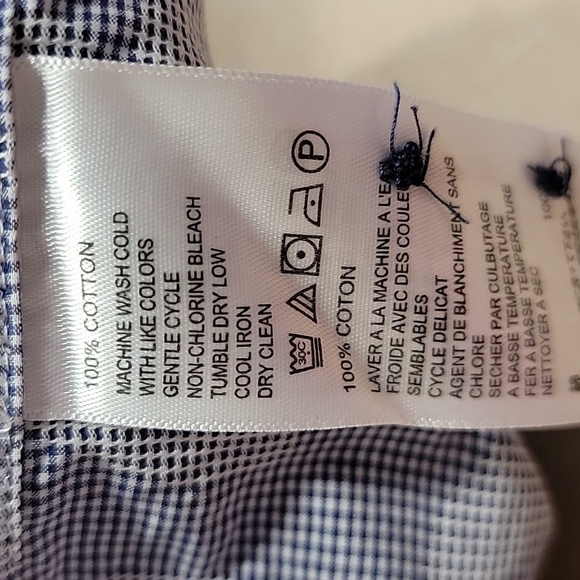 Tommy Bahama, Size L Blue Paisley Patterned Short Sleeve Button Down Shirt, EUC - Picture 9 of 11